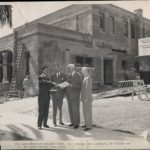 Founders discussing the construction of Payton Hall