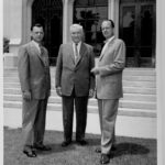 Ockenga, Fuller, and Edward John Carnell in front of Payton Hall